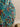 Funda de Cojín Redonda - Jodhpur Bleu, detalle del motivo block print impreso a mano