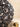 Runder Kissenbezug - Lotus Noir, Detail des handgedruckten Blockdruckmotivs