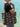 Daily Bag Lotus Noir, detalle del motivo lotus negro block print impreso a mano