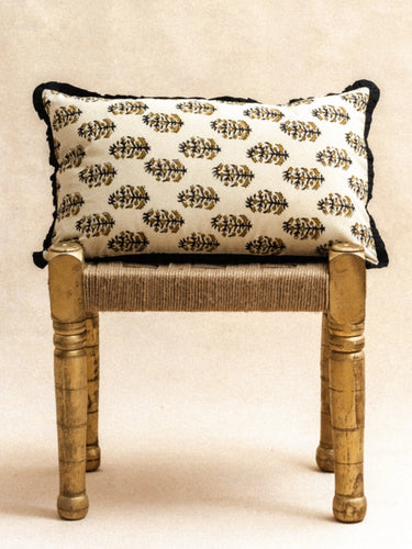 Kissenbezug Biscotti 30×50 cm in handwerklichem Blockdruck, handgefertigt in Jaipur - Kirane