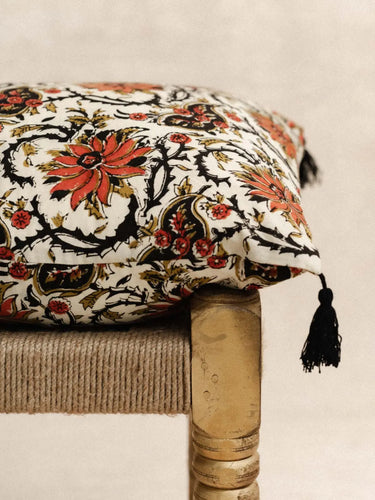 Kissenbezug Bloom 40×60 cm in handwerklichem Blockdruck, handgefertigt in Jaipur - Kirane