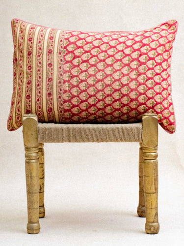 Funda de cojín Boutis 40×60 cm en algodón acolchado artesanal, hecho a mano en Jaipur - Kirane