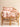 Funda de cojín Flower Seventies, primer plano del motivo seventies impreso a mano
