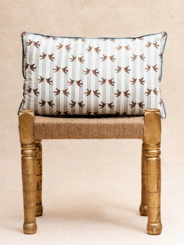 Kissenbezug - Saheli Blue - 30x50cm, Kissenbezug in handwerklichem Blockdruck, handgefertigt in Jaipur - Kirane