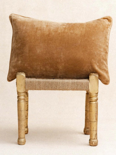 Kissenbezug - Velours Beige Sable, Kissenbezug in handwerklichem Samt - Kirane