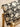 Kissenbezug Bali Noir, Detail des Blockdruckmotivs, von Hand bedruckt - Kirane