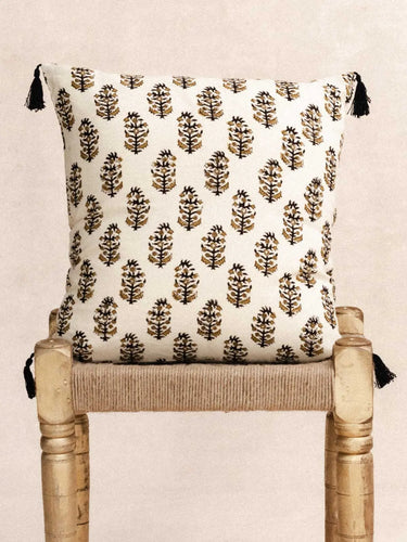Kissenbezug Biscotti 45×45 cm in handwerklichem Blockdruck, handgefertigt in Jaipur - Kirane