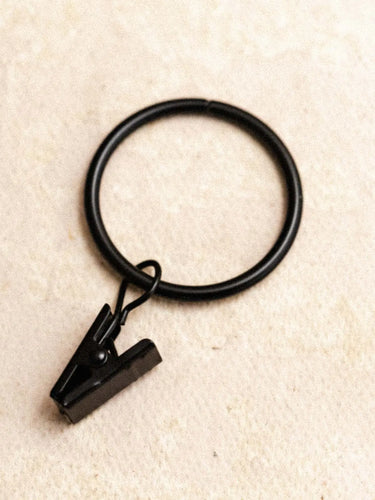 Vorhangringe mit Klemmen, 7er-Set aus Metall - Kirane