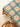 Indische Tischdecke - Ulka Blau, Detail des handgedruckten Blockdruckmotivs