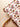 Tischdecke - Flower Seventies, Detail des handgedruckten Blockdruckmotivs