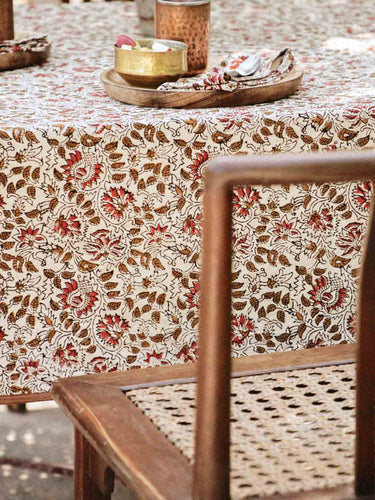 Mantel - Pati en algodón block print artesanal, hecho a mano en Jaipur - Kirane