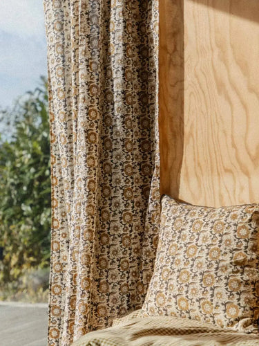 Vorhang - Lilou - 110x270cm in Baumwoll-Blockdruck, handgefertigt in Jaipur - Kirane