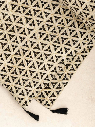 Sofa Cover - Black Star - 85x185cm, funda de sofá en algodón block print artesanal, hecho a mano en Jaipur - Kirane