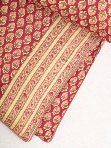 Sofa Cover - Boutis - 85x185cm, Sofabezug in Baumwoll-Blockdruck, handgefertigt in Jaipur - Kirane