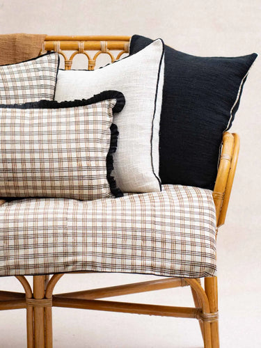 Sofa Cover - Carreaux Colette - 85x185cm, funda de sofá en algodón block print artesanal, hecho a mano en Jaipur - Kirane
