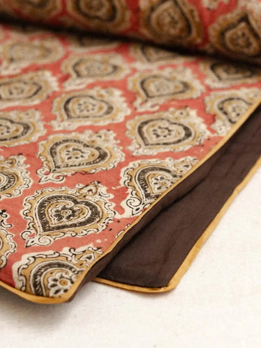 Funda de sofá Sari en algodón block print artesanal, hecho a mano en Jaipur - Kirane