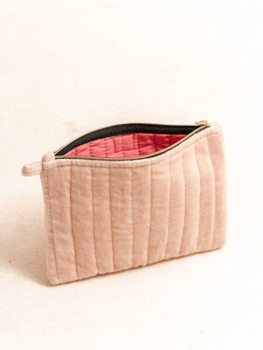 Kosmetiktasche - Samt Gesteppt - 15x20cm KIRANE