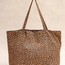 Daily Bag Léopard Café en algodón block print artesanal, hecho a mano en Jaipur - Kirane