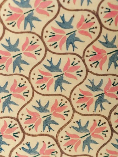 Tuch Saheli, Detail des handgedruckten Blockdruckmotivs - Kirane