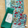 Ofenhandschuh und Topflappen Jodhpur Bleu in Baumwoll-Blockdruck - Kirane