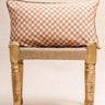 Kissenbezug Damier Pétale & Café 30×50 cm in handwerklichem Blockdruck, handgefertigt in Jaipur - Kirane