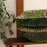 Housse de coussin Hara & Velours sapin 30×50 cm, block print et velours artisanal - Kirane