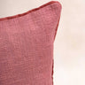 Funda de cojín khadi rose blush 45×45 cm en algodón tejido a mano en Rajastán - Kirane