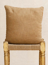 Housse de coussin khadi sable 45×45 cm en coton tissé main au Rajasthan - Kirane