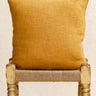 Funda de Cojín Khadi - Jaune Soleil - 45x45cm, funda de cojín en khadi tejido a mano en Rajastán - Kirane