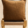 Funda de cojín Khadi café 45×45 cm en algodón tejido a mano en Rajastán - Kirane