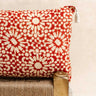 Funda de Cojín - Red Sun - 30x50cm, funda de cojín en block print artesanal, hecho a mano en Jaipur - Kirane