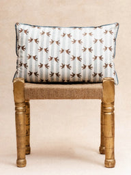 Housse de Coussin - Saheli Blue - 30x50cm, housse de coussin en block print artisanal, fait main à Jaipur - Kirane