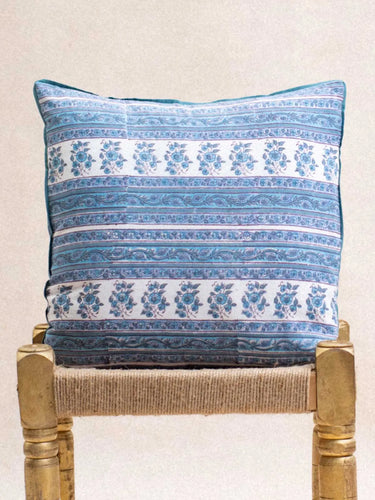 Kissenbezug - Tanger - 45x45 cm, Detail des handgedruckten Blockdruckmotivs