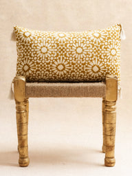Kussenhoes - Yellow Sun - 40x60 cm, kussenhoes in artisanale blockprint, handgemaakt in Jaipur - Kirane