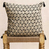 Kissenbezug Black Star 45×45 cm in handwerklichem Blockdruck, handgefertigt in Jaipur - Kirane