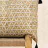 Kissenbezug - Yellow Star - 40x60cm, Kissenbezug in handwerklichem Blockdruck, handgefertigt in Jaipur - Kirane