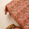 Mantel - Leyli Rose en algodón block print artesanal, hecho a mano en Jaipur - Kirane