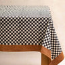 Mantel - Damier Noir en algodón block print artesanal, hecho a mano en Jaipur - Kirane