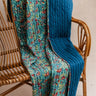 Colcha Acolchada - Jodhpur Bleu - 105x160cm en algodón block print artesanal, hecho a mano en Jaipur - Kirane