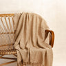 Manta Khadi - Sable - 120x180cm en khadi tejido a mano en Rajastán - Kirane