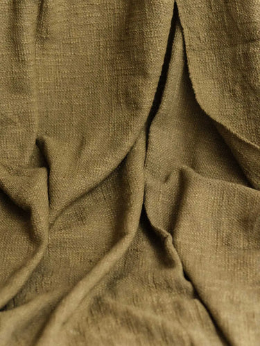 Überwurf Khadi - Sauge - 120x180cm, Detail der handwerklich gewebten Khadi-Textur