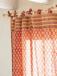 Rideau - Boutis - 110x270cm en coton block print artisanal, fait main à Jaipur - Kirane