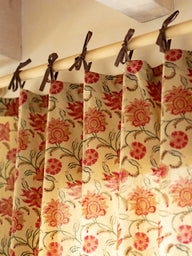 Vorhang - Garance - 110x270cm aus handwerklichem Blockdruck-Baumwolle, handgefertigt in Jaipur - Kirane