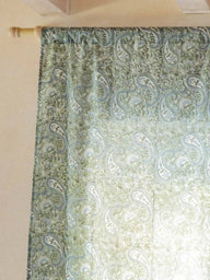 Rideau - Sienne - 110x270cm en coton block print artisanal, fait main à Jaipur - Kirane