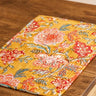 Set de table tissu - Neiroli Ocre, mise en situation table dressée - art de la table artisanal
