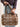 Sac 24h - Matelassé - Lotus café, détail du motif block print matelassé