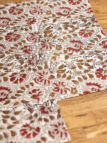 Servietten - Pati - 2er-Set, Detail des handgedruckten Blockdruckmotivs