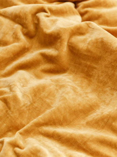 Sofaüberwurf - Velours uni - Jaune Soleil - 85x185cm - Kirane