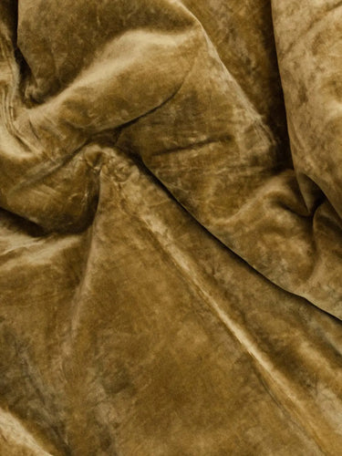 Sofaüberwurf - Velours uni - Kaki Sauge - 85x185cm - Kirane