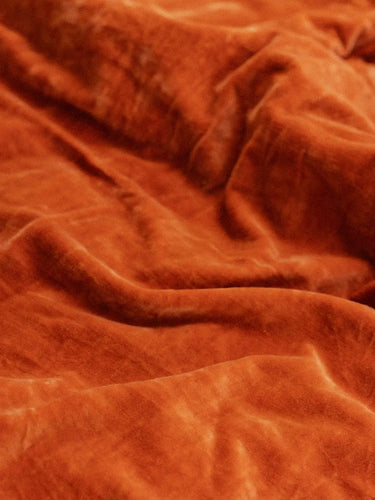 Sofaüberwurf - Velours uni - Terracotta - 85x185cm - Kirane